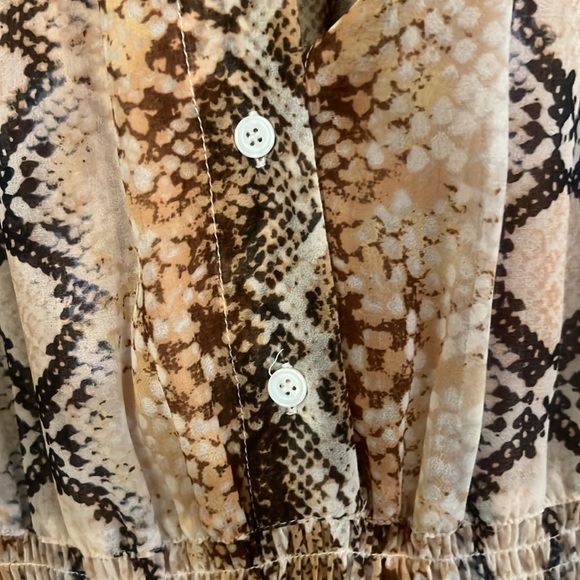 Maje Sz 1 3/4 sleeve snakeskin print dress - Picture 7 of 16
